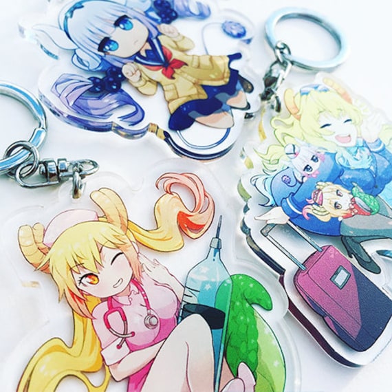 Kobayashi Dragon Maid Key Chain Charms Etsy