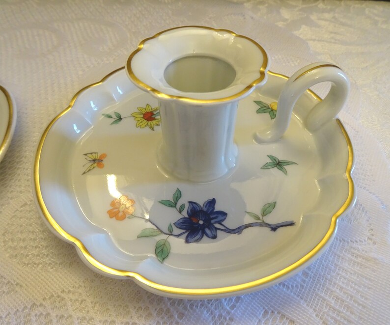 Haviland Limoges Shalimar Candleholder, Chamberstick Candleholder Made