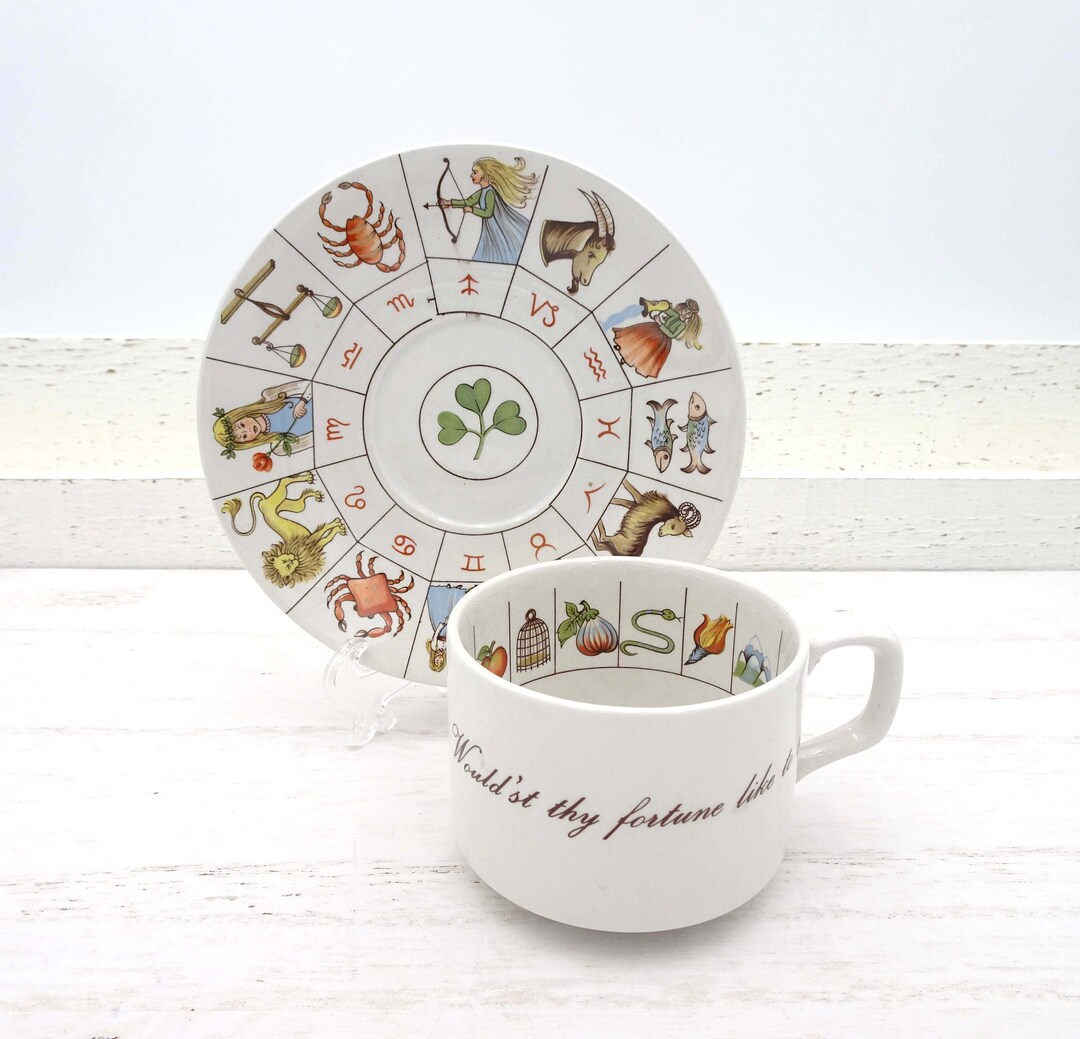 Jon Anton Taltos Fortune Telling Tea Cup and Saucer Made in England