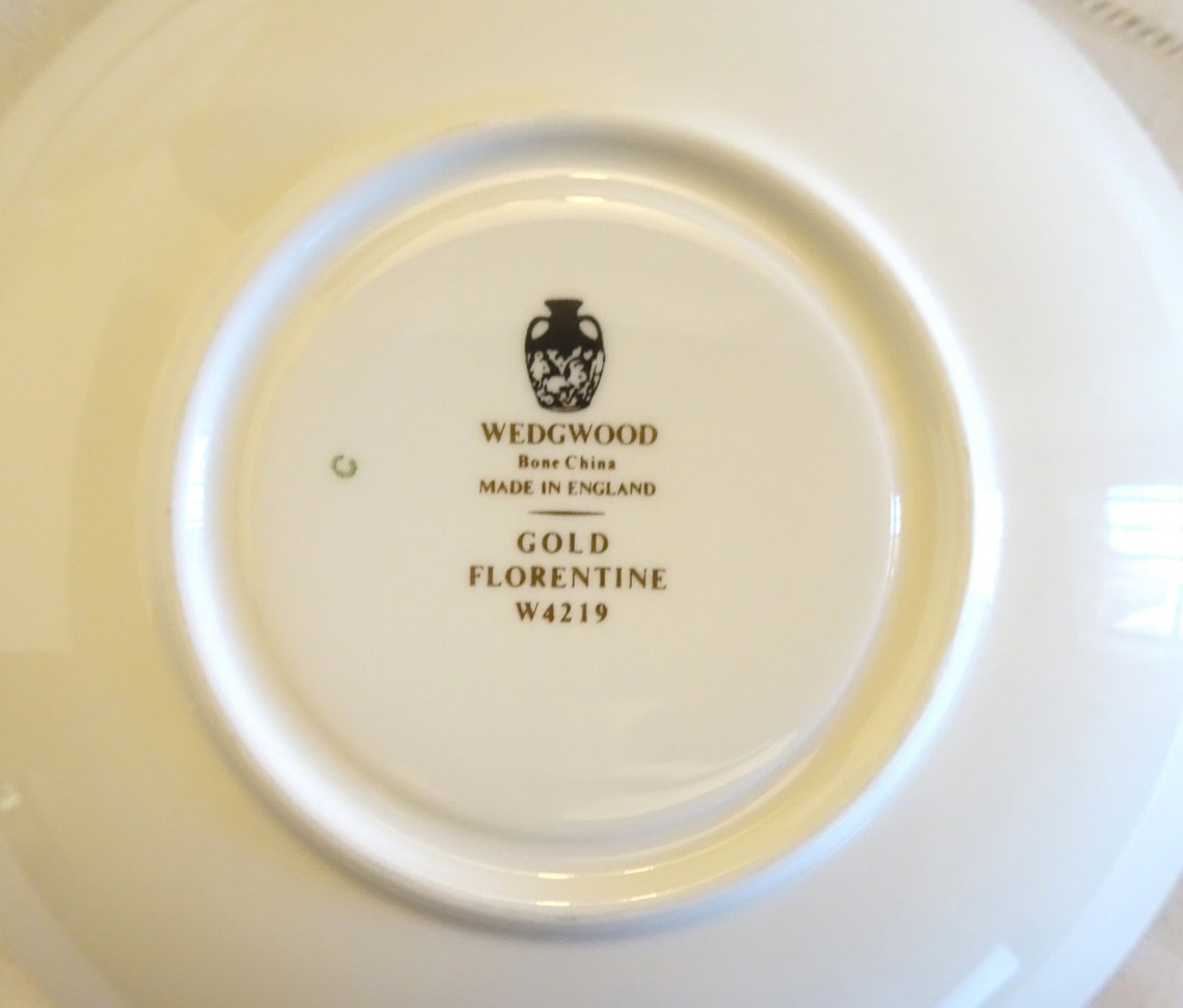 Wedgwood Gold Florentine Tea Cup and Saucer Made in England Etsy