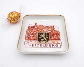 ハイデルベルク ドイツお土産小物皿: Heinrich and Co. Porcelain Selb, Bavaria