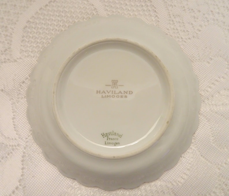 Pin Dish Made in France Haviland Limoges Snack Haviland Pink Rose Scalloped Sweets Dish Butter Pat