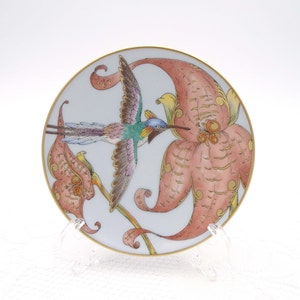 Hutschenreuther 4&quot;  Hummingbird Porcelain Wall Plate Designed by Ole Winther, Collectible Plates Made in Germany