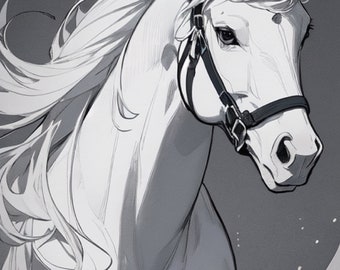 Horse coloring page printable  4