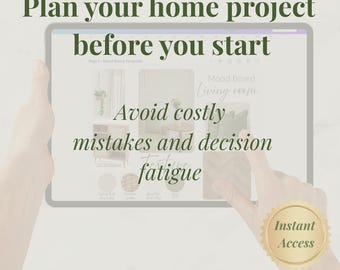 Planificador de proyectos para el hogar que te ayuda a reducir la sobrecarga: tablero de ideas, plantillas para remodelar habitaciones y presupuestos (descarga digital)