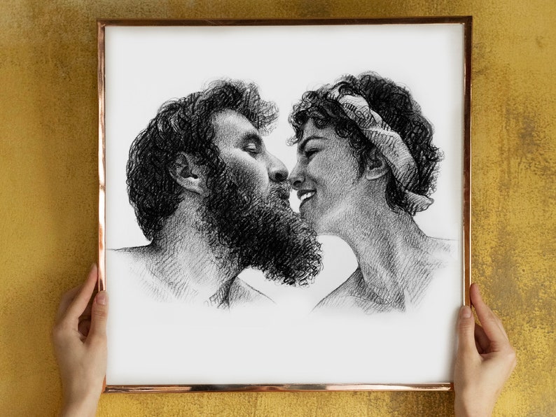 10th anniversary gifts for him custom drawing 10th wedding anniversary gift 10 year anniversary for her 10th anniversary gifts for men art image 9