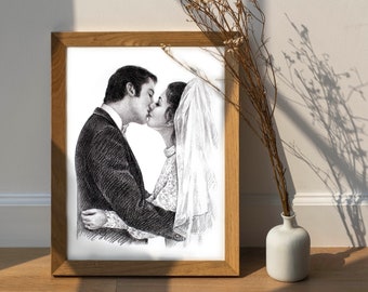 Hand drawing, Custom pencil drawing, Custom drawing from photo, Charcoal drawing, Custom portrait from photo, Pencil sketch