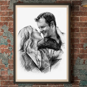 10th anniversary gifts for him custom drawing 10th wedding anniversary gift 10 year anniversary for her 10th anniversary gifts for men art image 7