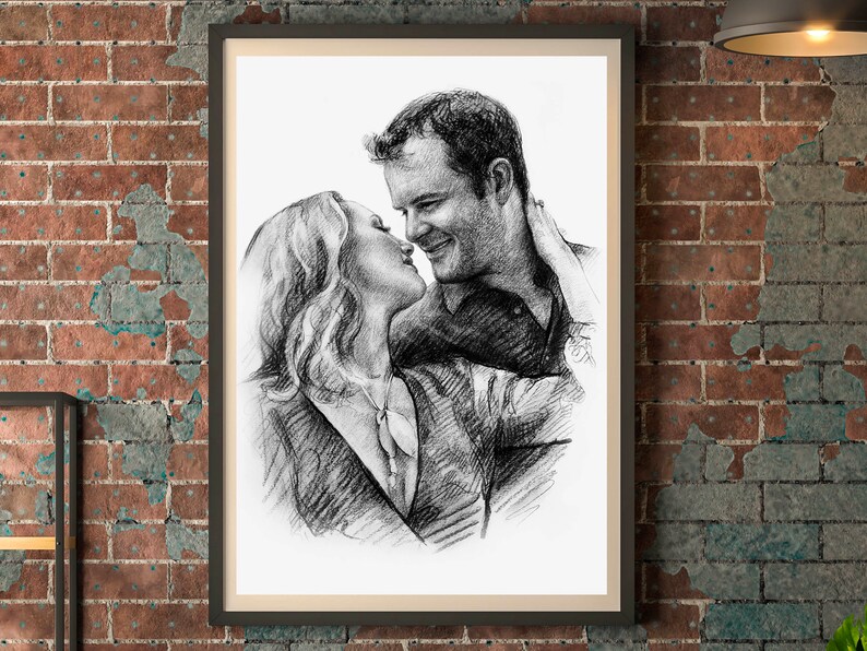 10th anniversary gifts for him custom drawing 10th wedding anniversary gift 10 year anniversary for her 10th anniversary gifts for men art image 7