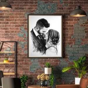 10th anniversary gifts for him custom drawing 10th wedding anniversary gift 10 year anniversary for her 10th anniversary gifts for men art image 4