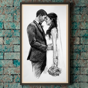 10th anniversary gifts for him custom drawing 10th wedding anniversary gift 10 year anniversary for her 10th anniversary gifts for men art