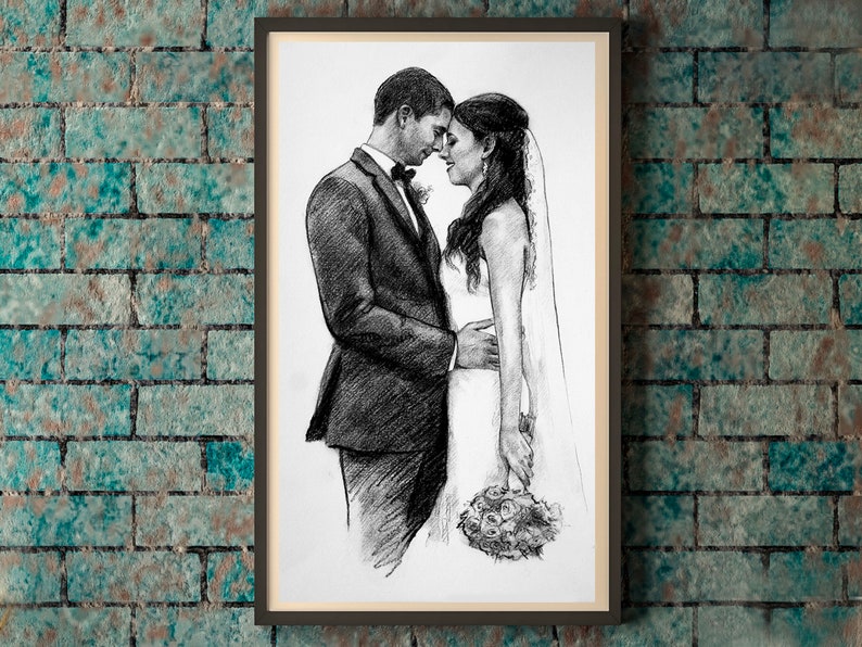 10th anniversary gifts for him custom drawing 10th wedding anniversary gift 10 year anniversary for her 10th anniversary gifts for men art image 1