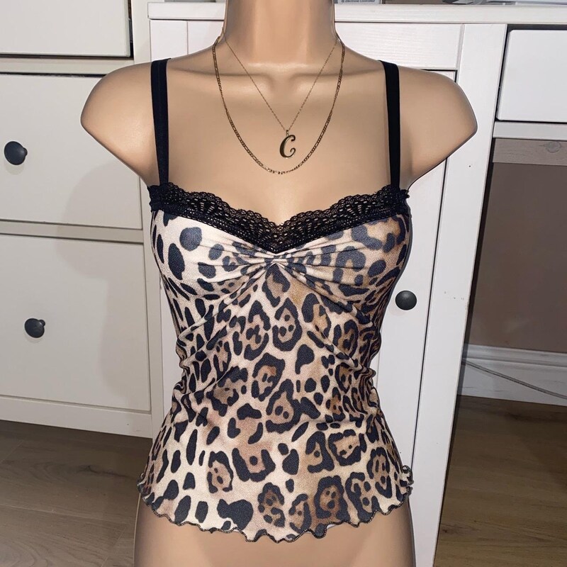 Vintage 2000s leopard cami top main image 1