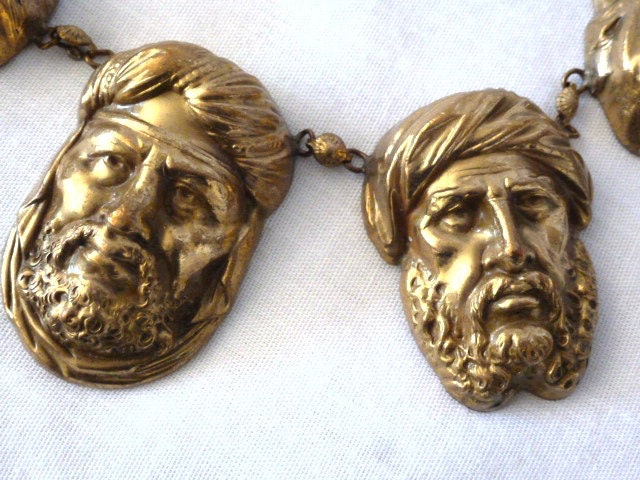 BOOK PIECE Joseff of Hollywood Turban Man Head NECKLACE - Etsy