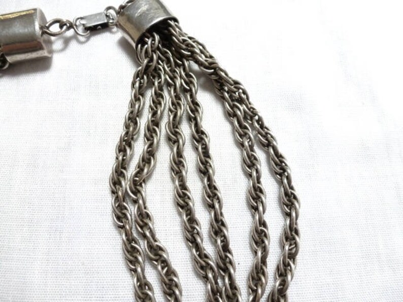 RARE Joseff of Hollywood Silver Plated Multi CHAIN Necklace - Etsy