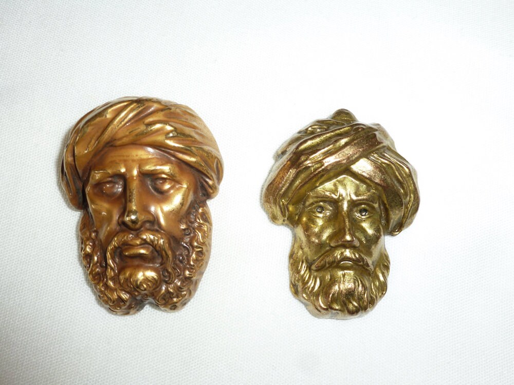 BOOK Piece Vintage Joseff of Hollywood Turban Man BROOCH Pin - Etsy