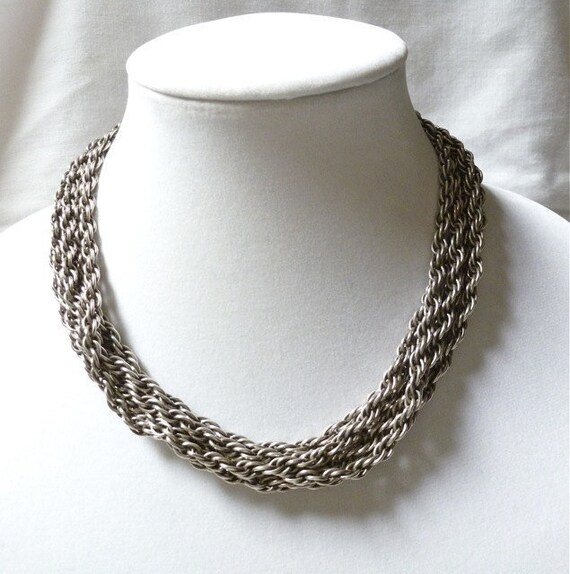 RARE Joseff of Hollywood silver plated multi CHAIN