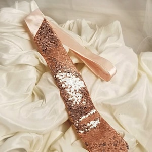 Rose Gold Sequin Neck tie,Wedding Glitter Tie,Pocket Square, Blush Pink Ties,Groom,Groomsmen, Color Sequin Tie,Hand made