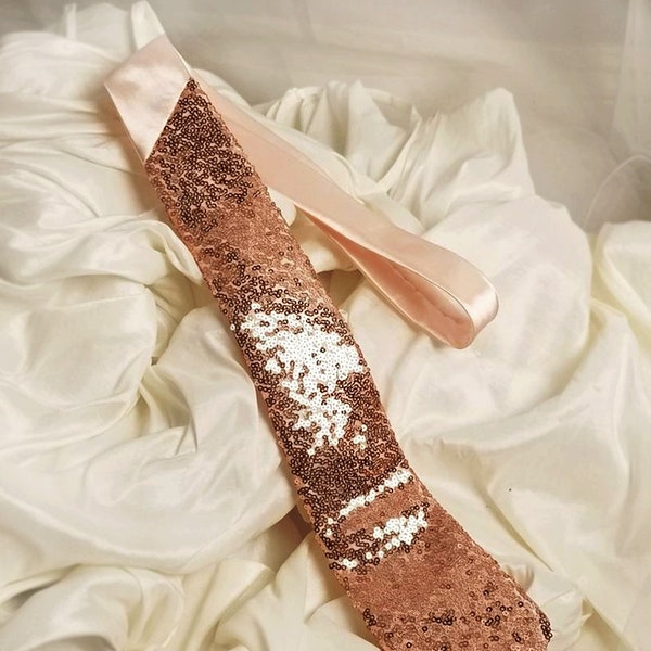 Rose Gold Sequin Neck tie,Wedding Glitter Tie,Pocket Square, Blush Pink Ties,Groom,Groomsmen, Color Sequin Tie,Hand made