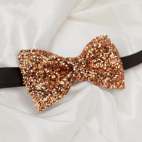 burgundy glitter bow tie