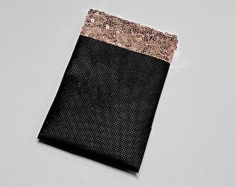 Sequin pocket Square, Rose gold Pocket Square for Wedding, Pocket squares for suit, Glitter Pocket, Pre-folded pocket squares, Hand made