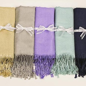 Bridesmaid Pashmina, Bridal Shawl, Pashmina Shawl in Multi-Color,Wedding Favors,Bridesmaids Gift Color Scarf,Personalized Initial-SF001