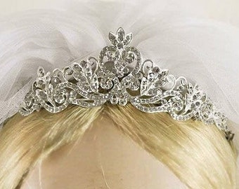 Bridal Tiara Wedding Headpiece,Wedding crown Crystal headband, Rhinestone Headband, Hair Tiara,Hair Jewelry, Hair Accessory-HA033