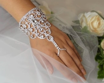 Wedding  Rhinestone Silver Fingerless Gloves, Bridal Gloves, Applique Gloves, Crystal gloves, Accessories -GL004