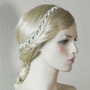 Wedding Tiara, Bridal Headband, Wedding Headpiece, Rhinestone Headband, Hair Tiara, Flower Girl, Bridesmaid, Hair Accessory,Prom Tiara-HA003 image 3