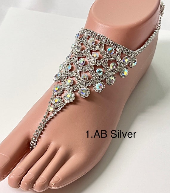 Rhinestone foot jewelry deals