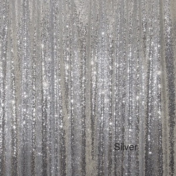 Silver Sequins Backdrop , Sparkly Sequin backdrop,Multi Size Photo Backdrop Sequin Curtain for Wedding/ Party,Wedding Photo Booth