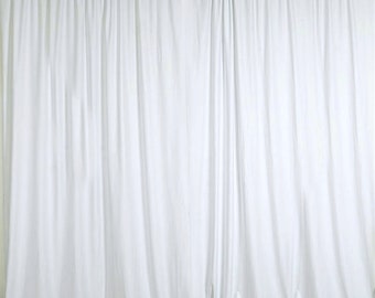 Polyester Curtain Panel Backdrop, 5x10 FT, Rod Pocket, Wedding Photo Booth
