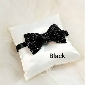 Wedding Rose Gold Crystal bow tie,Charcoal,Silver,Gold,Black Glitter bow tie, Adjustable PreTied bow tie,Groom,Groomsmen Accessories afbeelding 5