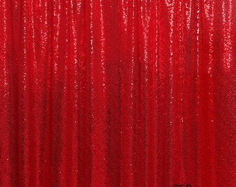 Partisout Sequin Backdrop Curtain 4ftx7ft Red Sequin Backdrop Sequence Backdrop Party Glitter Backdrop Sparkle Backdrop Wedding Photo Backdrop and Shimmer Backdrop