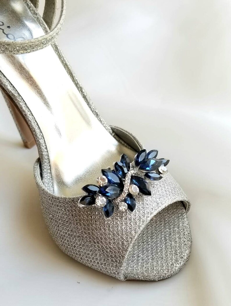 Rose Gold crystal Shoe Clips Bridal shoes Clips Jewelry Etsy