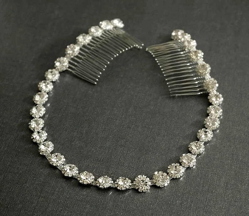 Wedding Tiara Bridal Headband Wedding Headpiece Rhinestone Etsy