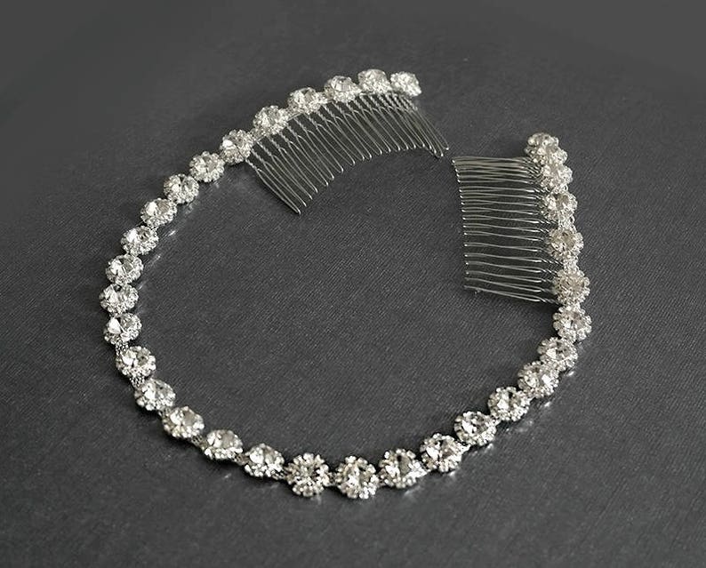 Wedding Tiara Bridal Headband Wedding Headpiece Rhinestone Etsy