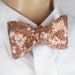 Rose Gold Sequin bow tie, Rose Gold glitter bow tie, Rose Gold Pocket Square, Rose Gold Kid bow tie, Color Sequin bow tie,Hand made 