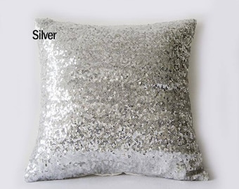 Sequin Wedding Ring Pillow, Handmade Ring Bearer Pillow