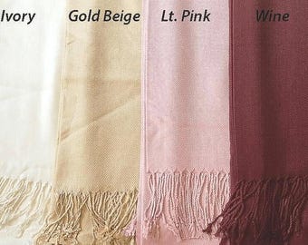Bridesmaid Pashmina Shawl, Personalized Initial Rhinestone Scarf