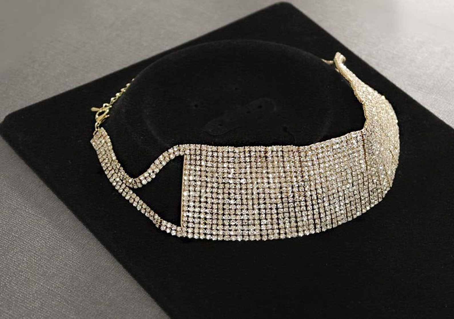 Crystal Rhinestone Choker Necklace, Bridal Wedding Jewelry - Etsy