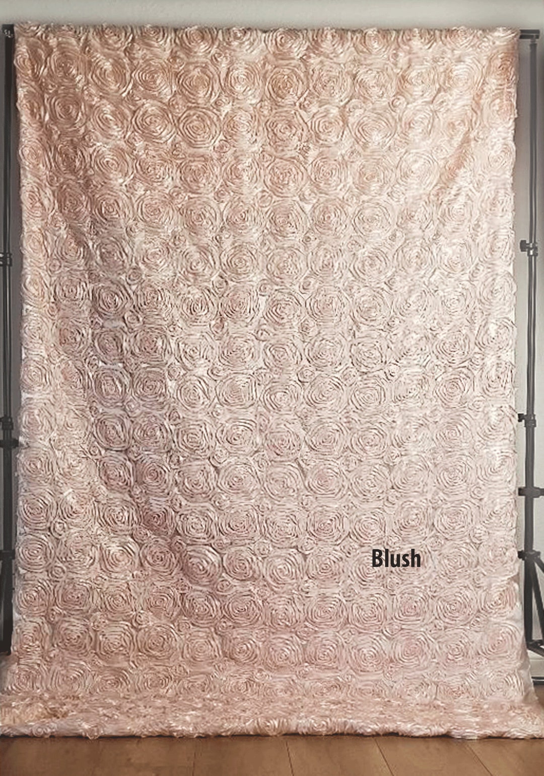 3D Floral Satin Rosette Backdrop,multi Color,dusty Pink Flower Photo ...