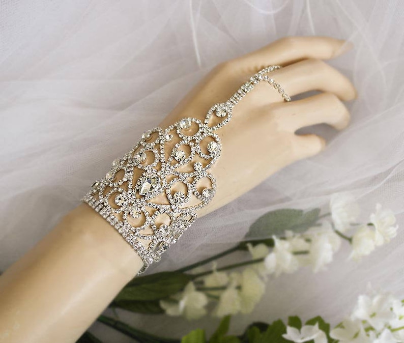 Wedding Rhinestone Silver Fingerless Gloves Bridal Gloves Etsy Denmark