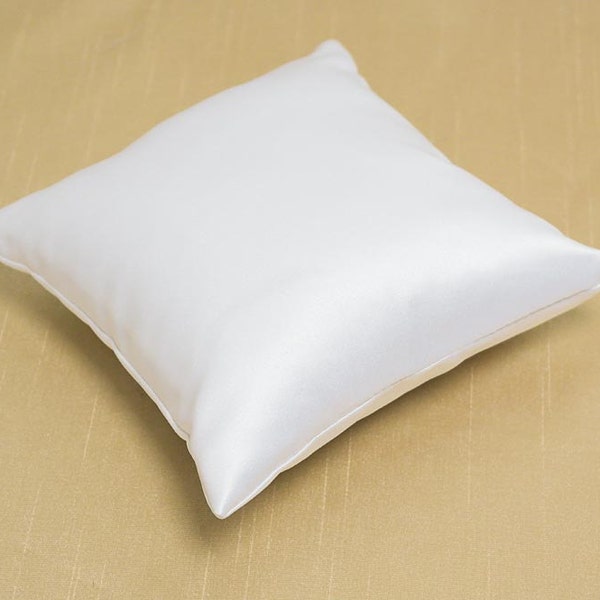 Wedding Ring Inserts Pillow Form,6" x 6" Square Pillow Insert  Hypoallergenic Polyester Fiber Fill,Pillow Form,Satin Cover Pillow Form-pw004