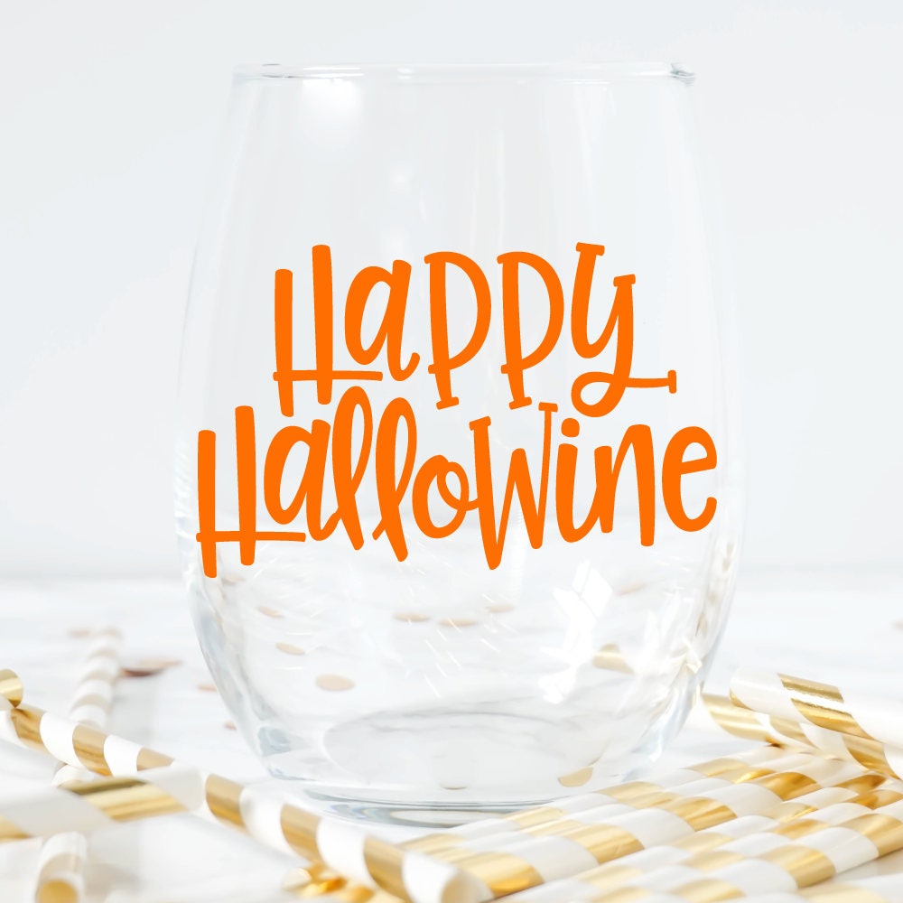 Happy Hallowine Govino Stemless Wine Glass Cute Halloween Gifts Halloween Party 2017 Witch Fall Decorations Happy Hallowine Govino Stemless Wine Glass Cute Halloween Gifts Halloween Party 2017 Witch Fall Decorations