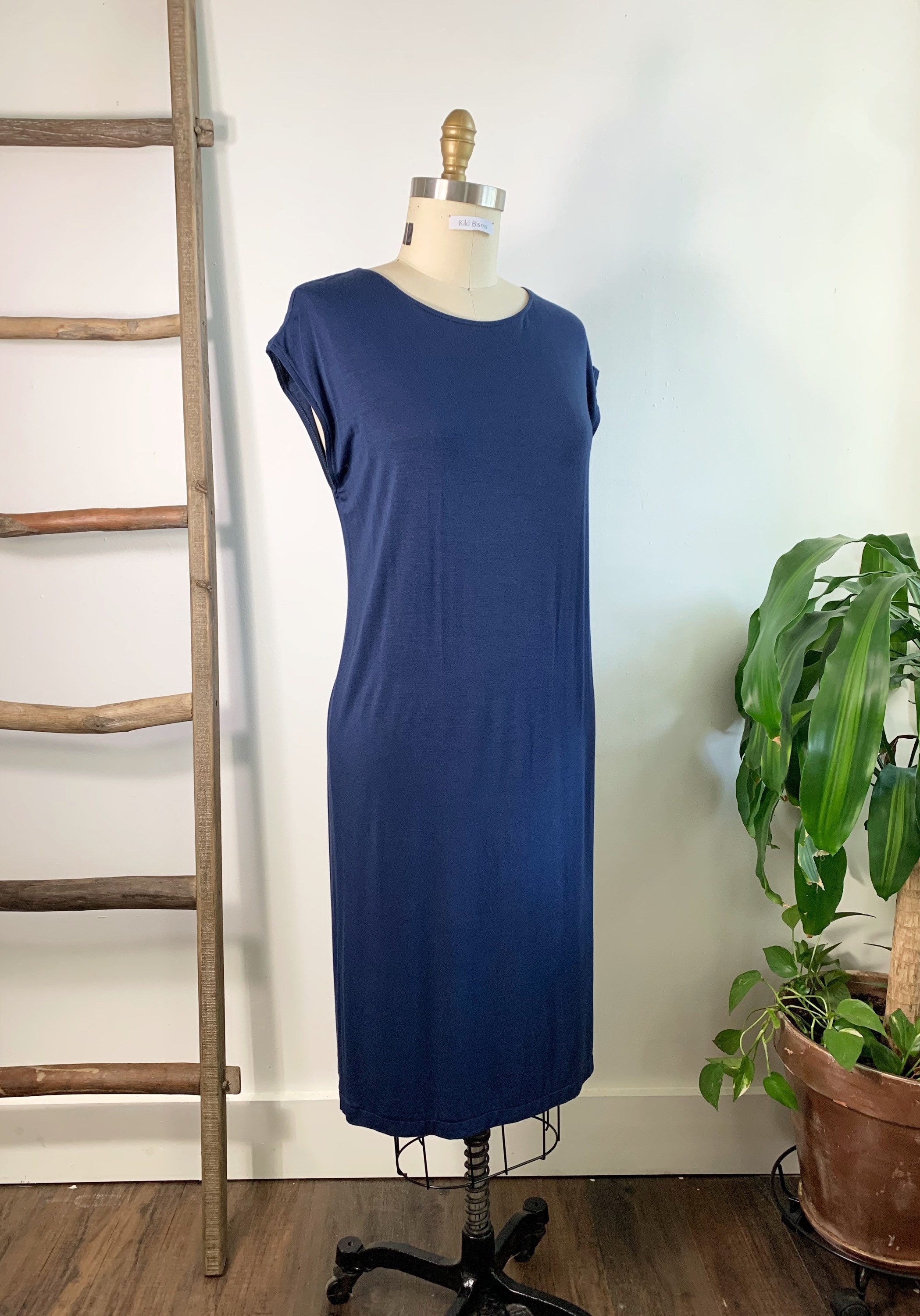 Easy jersey summer sleevless dress with lace-up detail M/L | Etsy
