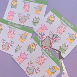 Mini Journaling Sticker Sheets - Forest Party - korok fanart