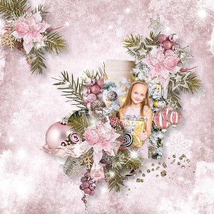 Sweet Christmas Digital Scrapbooking Kit Christmas Scrapbook Imprimable image 6