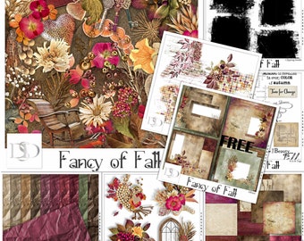 Fall Haze - Digital Scrapbooking Collection - Autumn - Scrapbook - Imprimable