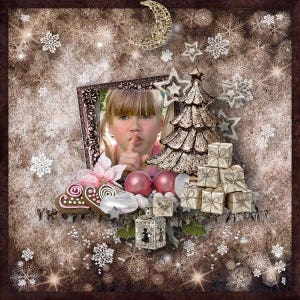 Sweet Christmas Digital Scrapbooking Kit Christmas Scrapbook Imprimable image 9